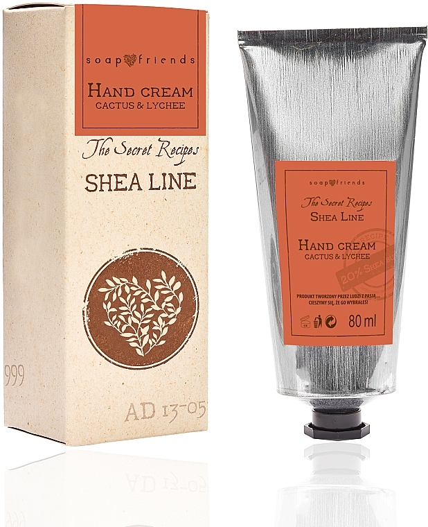 Cactus & Lychee Hand Cream - Soap & Friends Shea Line Hand Cream Cactus & Lychee — photo N2