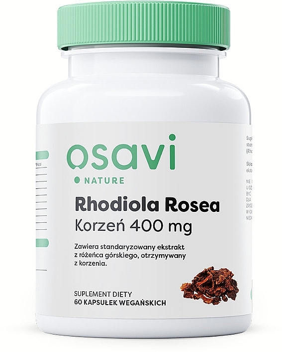 Rhodiola Rosea Root Food Supplement, in capsules - Osavi Rhodiola Rosea 400mg — photo N1