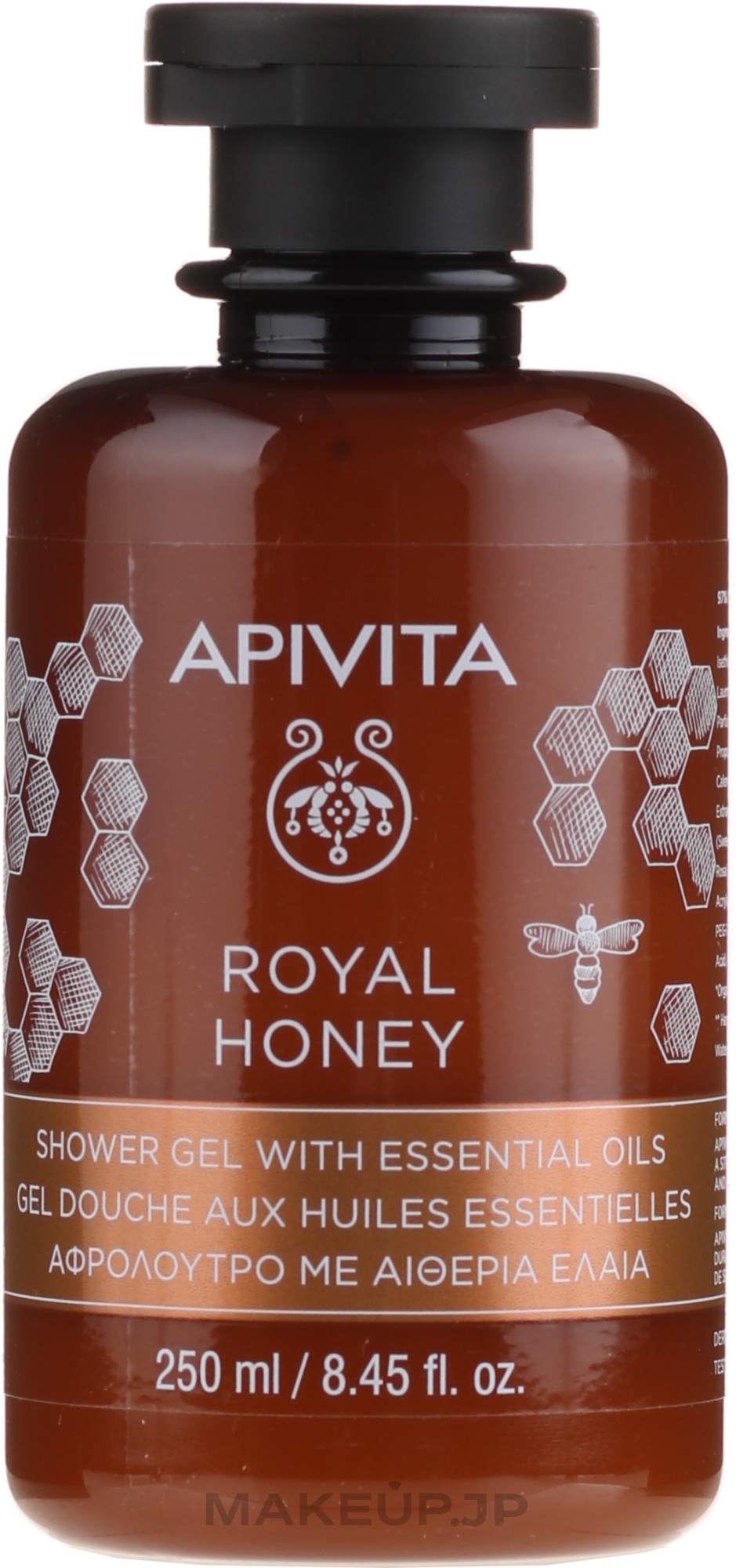 Shower Gel with Essential Oils "Royal honey" - Apivita Shower Gel Royal Honey — photo 250 ml