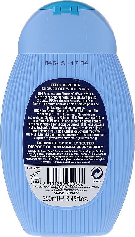 Shower Gel "White Musk" - Felce Azzurra Shower-Gel — photo N2