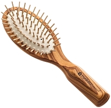 Anti-static Olive Wood Travel Hair Brush - Hydrea London Olive Wood Anti-Static Travel Hair Brush — photo N1