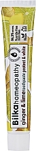 Homeopathic Toothpaste "Ginger and Lemon" - Bilka Homeopathy Ginger And Lime Toothpaste — photo N2