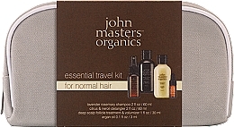 Fragrances, Perfumes, Cosmetics Set - John Masters Organics Essential Travel Kit For Normal Hair (sh/60ml + detangker/60ml + volumizer/30ml + oil/3ml)