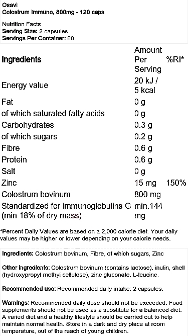 Colostrum Dietary Supplement - Osavi Colostrum — photo N2