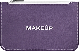 Flat Makeup Bag "Autograph", purple - MAKEUP Cosmetic Bag Flat Purple — photo N2