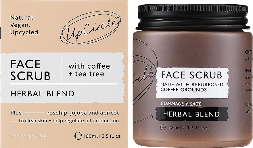 Coffee scrub for the face Herbal - UpCircle Coffee Face Scrub Herbal Blend — photo N2