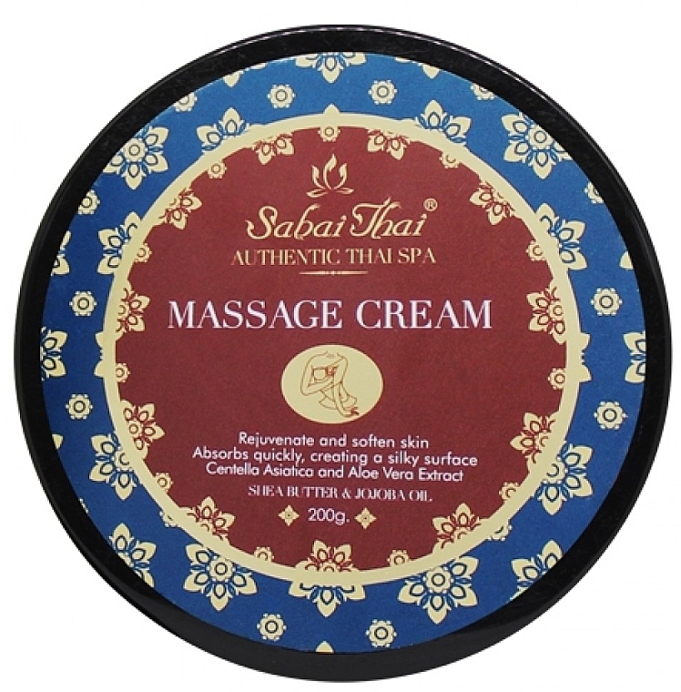Massage Centella Extract & Aloe Vera Cream - Sabai Thai Jasmine Aroma Massage Cream — photo N1