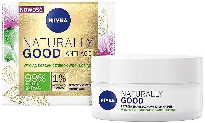 Anti-Wrinkle Day Cream - Nivea Naturally Good Anti Age Day Cream Organic Burdock Extract — photo N1