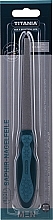 Fragrances, Perfumes, Cosmetics Men Nail File, turquoise - Titania Softtouch Men