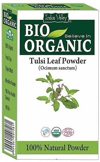 Hair Strengthening Tulsi Leaf Powder - Indus Valley Bio Organic — photo N1