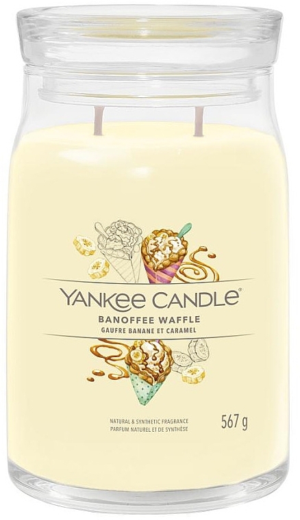 Scented Candle in Jar 'Banfee Waffle', 2 wicks - Yankee Candle Singnature — photo N4