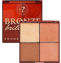 Bronzer & Highlighter Palette - W7 Bronze Brilliance Bronze & Glow Palette — photo N6