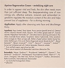 Regenerating Night Cream for Normal & Dry Skin - Apeiron Night Regeneration Cream — photo N4