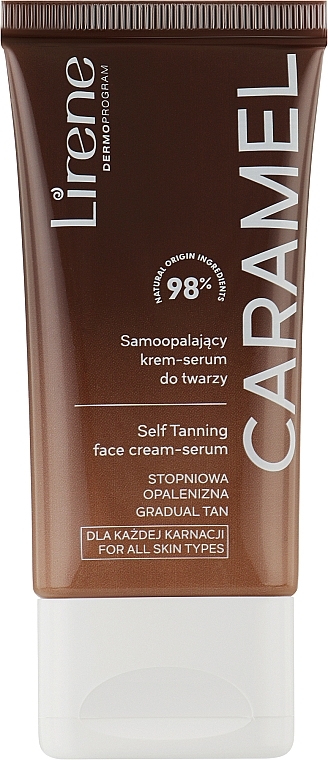 Self-Tanning Face Cream Serum 'Caramel' - Lirene Perfect Tan Self-Tanning Cream-Serum — photo N3