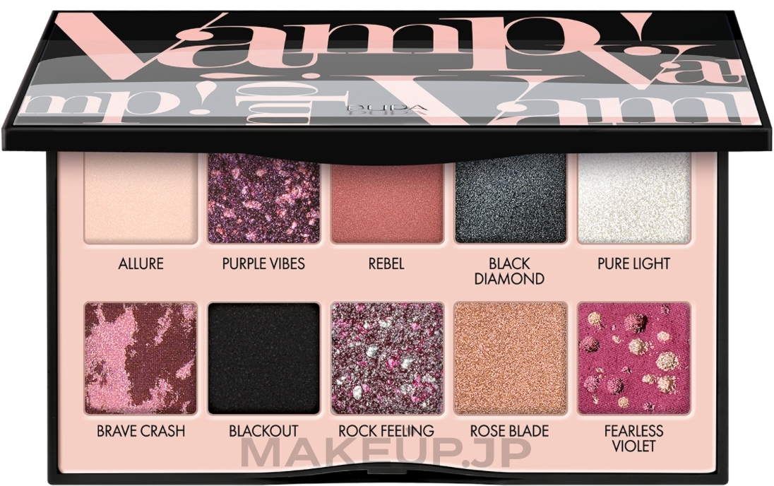 Eyeshadow Palette, dark - Pupa Vamp! Palette Black — photo 003 - Rebel Black