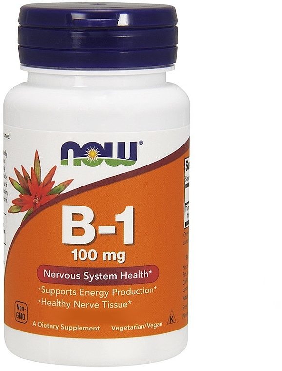 Vitamin B1 "Thiamin", 100 mg - Now Foods Vitamin B1 Tiamin — photo N1