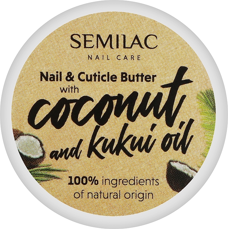 Cuticle and Nail Oil with Coconut - Semilac Nail Care Coconut and Kukui Oil — photo N4