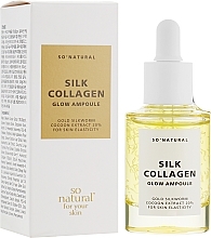 Fragrances, Perfumes, Cosmetics Collagen and Golden Silkworm Ampoule Serum - So Natural Silk Collagen Glow Ampoule