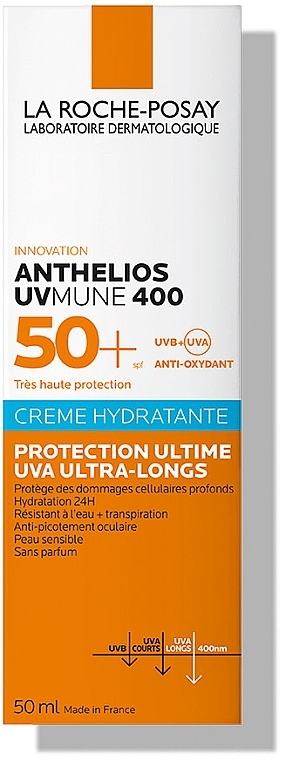 Sunscreen Cream - La Roche-Posay Anthelios Anthelios UVMune 400 SPF50+ Hydrating Cream — photo N14