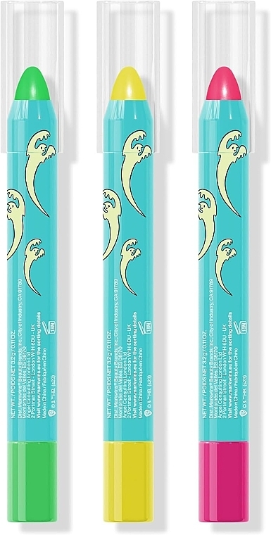 Face & Body Crayon Set - Wet N Wild x Scooby Doo Glow Madness 3 Piece UV Glow Face & Body Crayon Set (crayon/3x3,2g) — photo N3