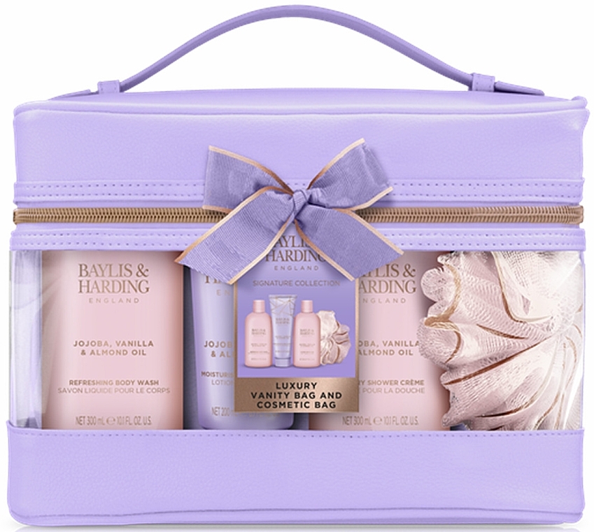 Set, 5 products - Baylis & Harding Jojoba, Vanilla & Almond Oil Luxury Vanity Gift Set — photo N1