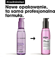 Smoothing Heat Protective for Unruly Hair - L'Oreal Professionnel Liss Unlimited Blow-Dry Oil — photo N4