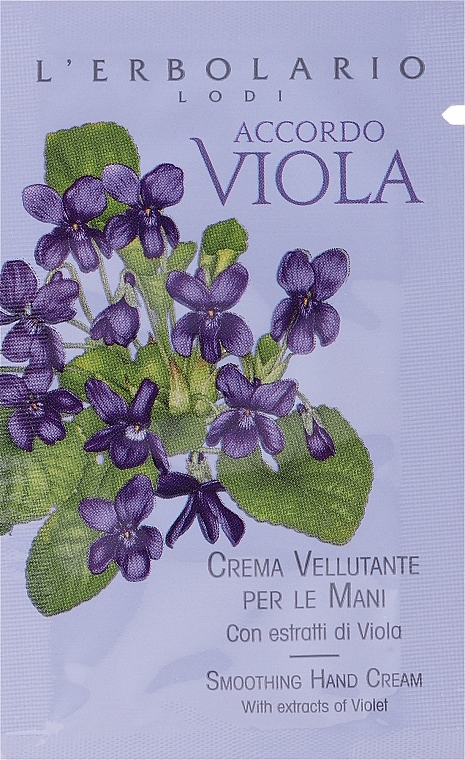 GIFT! Viola Hand Cream - L'Erbolario Accordo Viola Crema Vellutante per le mani (sample) — photo N2