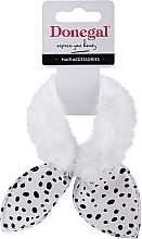 Fragrances, Perfumes, Cosmetics Hair Tie FA-5678+1, white with white-black ears - Donegal