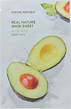 Fragrances, Perfumes, Cosmetics Avocado Sheet Mask - Nature Republic Real Nature Avocado Mask Sheet