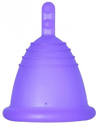 Menstrual Cup with Loop, size L, purple - MeLuna Sport Shorty Menstrual Cup Ring — photo N2