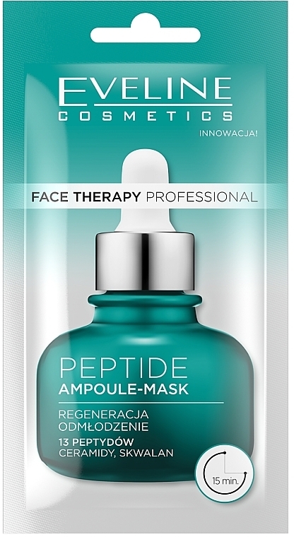 Ampoule Face Cream Mask 'Peptides' - Eveline Cosmetics Face Therapy Professional Ampoule Face Mask — photo N6