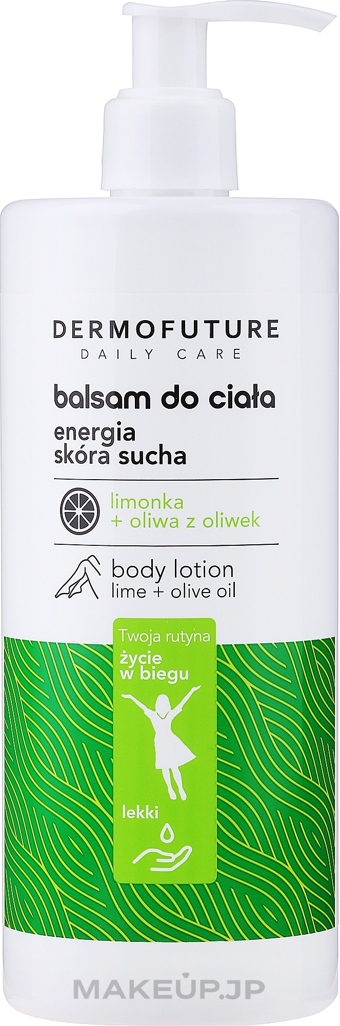 Energy Lime & Olive Oil Body Lotion for Dry Skin - Dermofuture Daily Care Body Lotion Energy Lime + Olive Oil — photo 480 ml