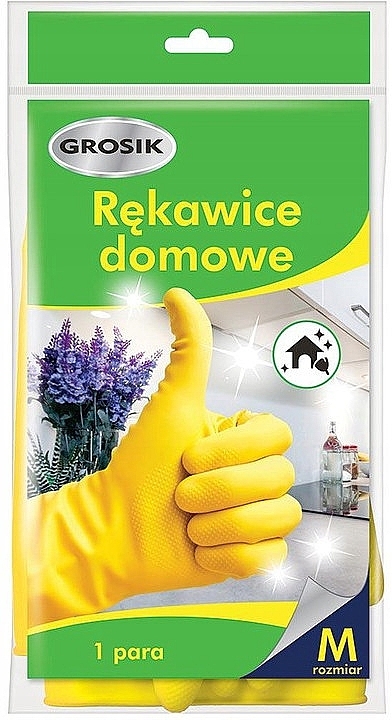 Household Rubber Gloves, size M - Grosik — photo N4