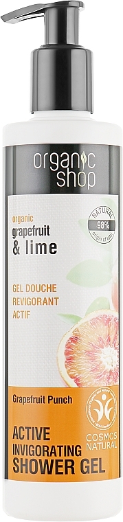 Refreshing Shower Gel "Grapefruit Punch" - Organic Shop Organic Grapefruit and Lime Active Shower Gel — photo N3