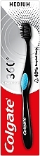 Toothbrush, blue - Colgate 360 Black Medium — photo N2