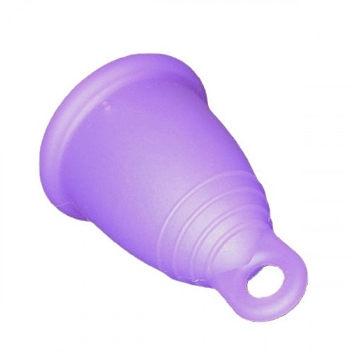 Menstrual Cup with Loop, size M, purple - MeLuna Classic Menstrual Cup Stem — photo N1
