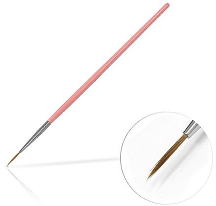 Pink Nail Art Brush, 10mm - Silcare Brush 02 — photo N3