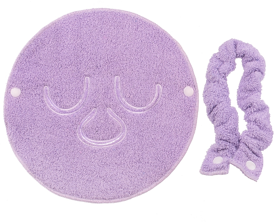 Beauty Treatment Compression Towel, lilac - MAKEUP Facial Spa Cold & Hot Compress Lilac — photo N2