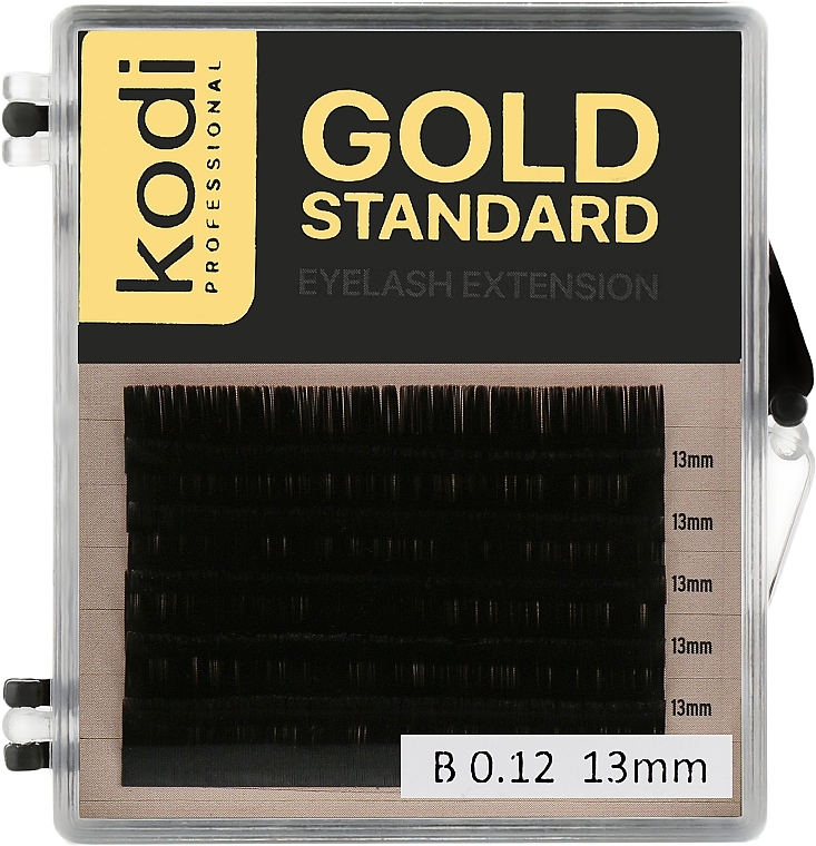 Gold Standard B 0.12 False Eyelashes (6 rows: 13 mm) - Kodi Professional — photo N1
