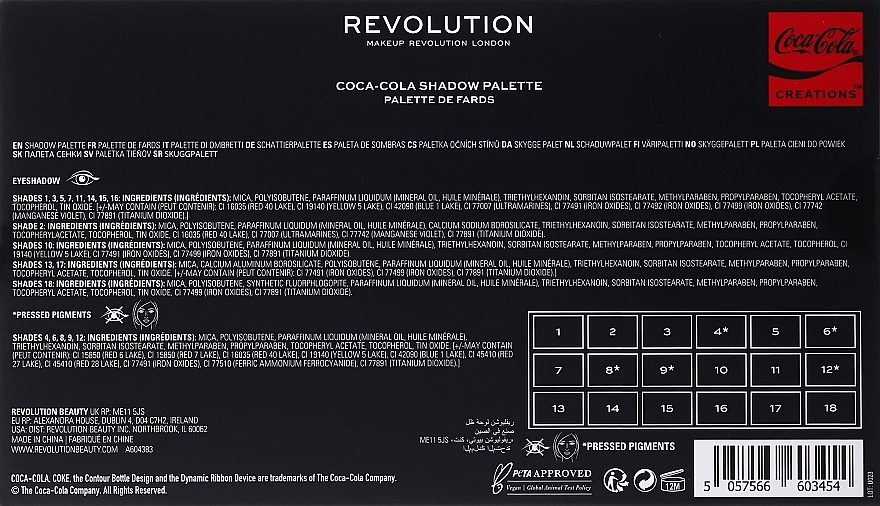 Eyeshadow Palette - Makeup Revolution x Coca-Cola Creations Shadow Palette — photo N3