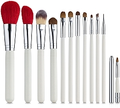 Makeup Brush Set, 12 pcs, white case, WHITE12 - Make Up Me — photo N8