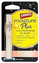 Fragrances, Perfumes, Cosmetics Lip Balm - Carmex Moisture Plus Ultra Hydrating Lip Balm Peach Sheer Tint