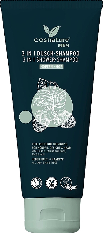 Hair & Body Wash - Cosnature Men 3in1 Shower Shampoo — photo N1