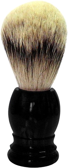 Shaving Brush, plastic, black - Golddachs Shaving Brush Silver Tip Badger Plastic Black — photo N1