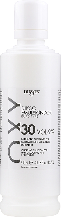 Oxidizing Emulsion - Dikson Oxy Oxidizing Emulsion For Hair Colouring And Lightening 30 Vol-9% — photo N1