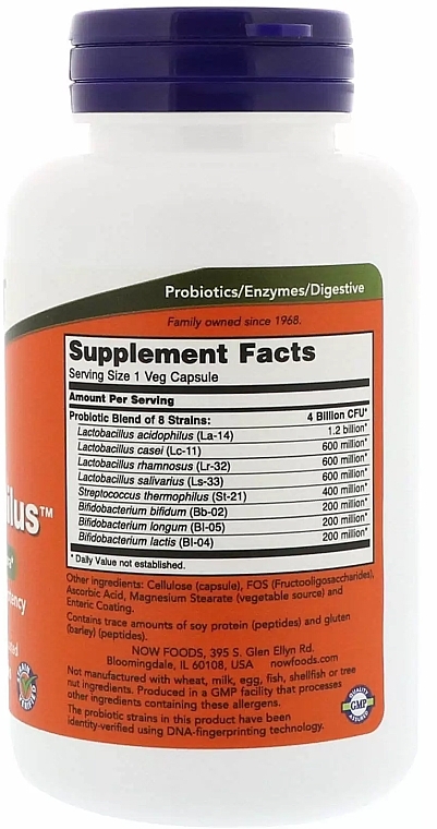 Probiotics, Gr8 - Now Foods Gr8-Dophilus — photo N2