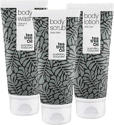 Set - Australian Bodycare 3 Steps To Smoothing Skin Kit (sh/gel/200ml + b/scrub/200ml + b/lot/200ml) — photo N2