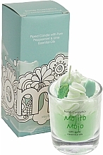 Fragrances, Perfumes, Cosmetics Scented Candle in Glass - Bomb Cosmetics Piped Candle Mojito Mojo