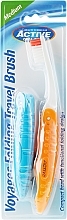 Travel Toothbrush, orange - Beauty Formulas Voyager Active Folding Dustproof Travel Toothbrush Medium — photo N1