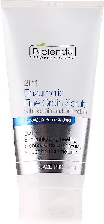 Papain and Bromelain Enzymatic Mineral Face Scrub 2 in 1 - Bielenda Professional Face Program 2in1 Enzymatic Fine Grain Scrub — photo N1